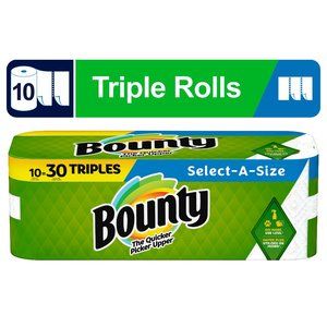 Bounty Select-a-Size Paper Towels, 10 Triple Rolls, White